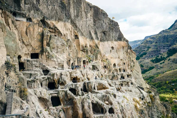 View Vardzia City Built Rock Georgia — Stock Photo, Image