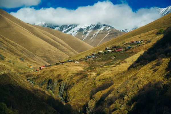 Bunte Herbstlandschaft Den Bergen Des Kaukasus Georgien Europa — Stockfoto