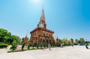 Wat Chalong Budist Tapınağı, Chalong, Phuket, Tayland - sep, 2019.