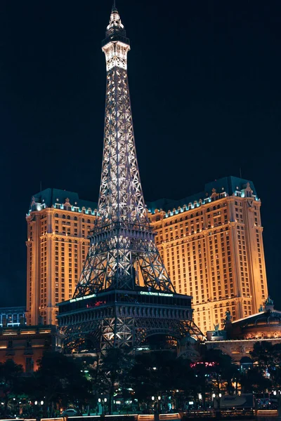 Las Vegas Estados Unidos Enero 2019 Vista Iluminada Bellagio Fuentes — Foto de Stock