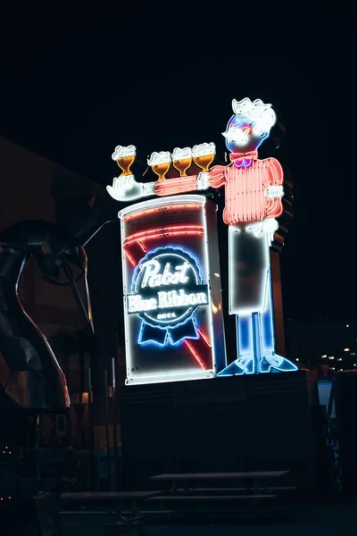 Las Vegas Usa January 2019 Illuminated View Bellagio Hotel Funtains — стокове фото