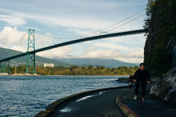 Vancouver Mei 2019 Vancouver Canada Leeuwen Gate Hangbrug Vancouver Met — Stockfoto