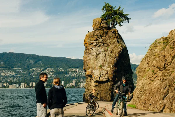 Vancouver Canadá Agosto 2019 Ciudadanos Bicicleta Dentro Stanley Park — Foto de Stock