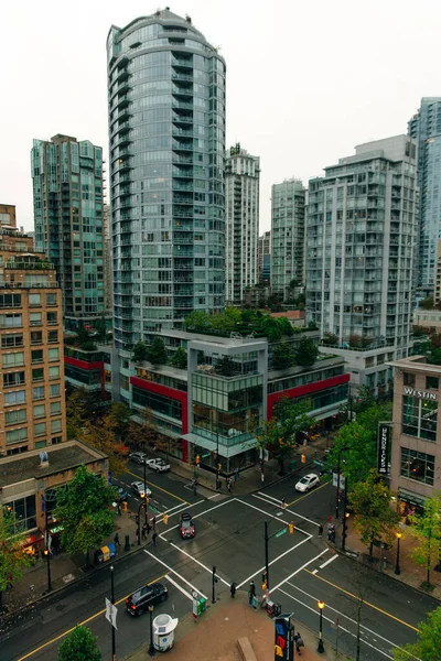 Vancouver Kanada Utsikt Över Centrum Vid Stora Megapolis — Stockfoto