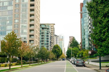 Vancouver BC, Kanada Büyük Megapolis şehir merkezi manzarası