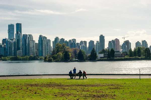 Stadsgezicht Uitzicht Van Skyline Van Vancouver Burrard Inlet Van Stanley — Stockfoto