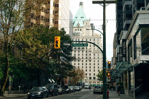 Vancouver Kanada Utsikt Över Centrum Vid Stora Megapolis — Stockfoto