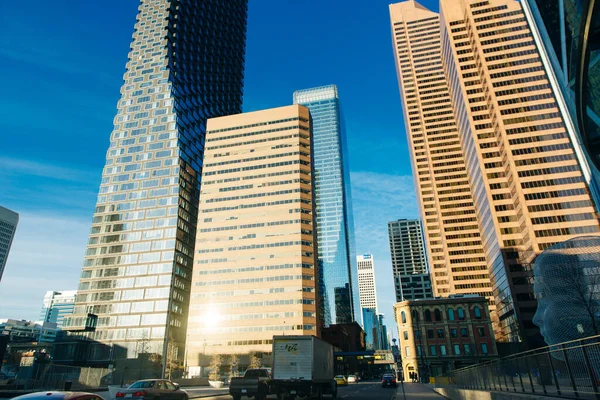 Skyskrapor Reser Sig Över Calgary Alberta Kanada Dec 2019 — Stockfoto