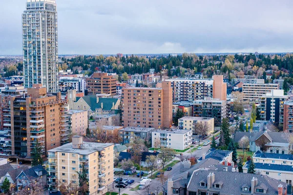 Arranha Céus Elevando Sobre Calgary Alberta Canadá Dec 2019 — Fotografia de Stock