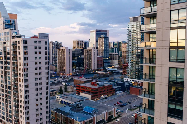 Skyskrapor Reser Sig Över Calgary Alberta Kanada Dec 2019 — Stockfoto