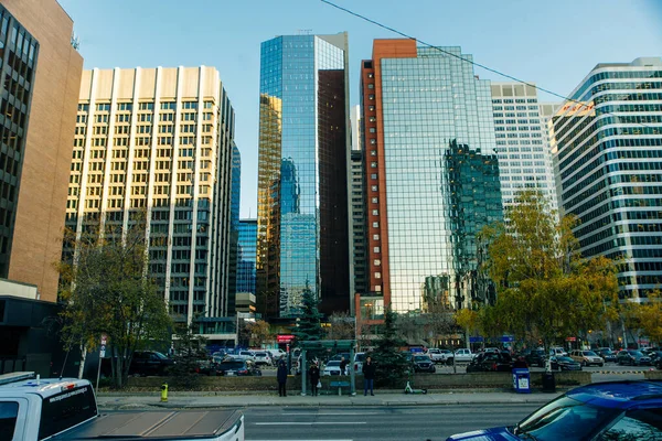 Wolkenkratzer Überragen Calgary Alberta Kanada Dezember 2019 — Stockfoto