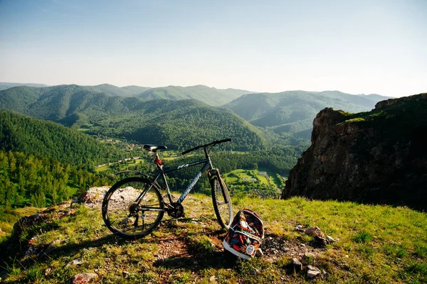 Подорож Велосипеді Гори Заході Сонця Росія Сеп 2019 Рік — стокове фото