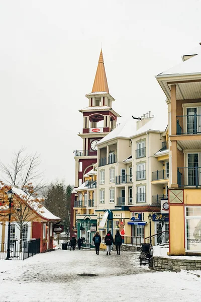 Mont Tremblant Canada Febbraio 2020 Mont Tremblant Villaggio Inverno — Foto Stock