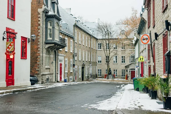 Quebec Şehri Canada Dec 2019 Quebec Şehrinin Antik Mimarisi — Stok fotoğraf