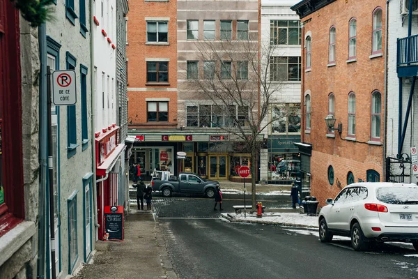 Cidade Quebec Canada Dez 2019 Arquitetura Antiga Cidade Quebec — Fotografia de Stock