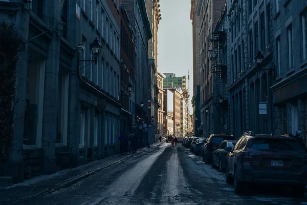 City Street View Montreal Centrum Quebec Canada Dec 2019 - Stock-foto