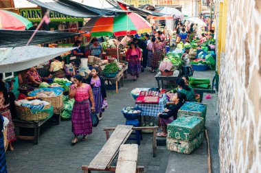 SAN PEDRO LA LAGUNA, GUATEMALA - Nisan 2019 San Pedro la Laguna şehri manzarası.