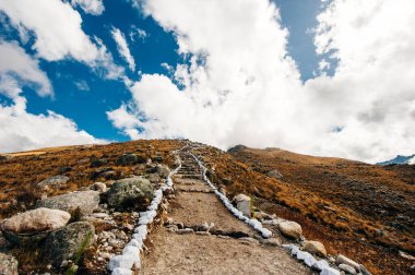 Laguna 69, huaraz, peru - dec, 2019 Cordillera Blanca yolu.