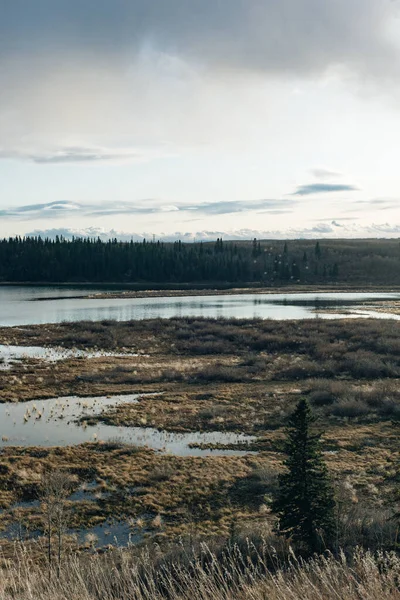 Pohled Průliv Nad Nádrží Glenmore Calgary Alberta Kanada — Stock fotografie