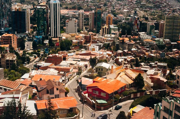 La Paz Bolívie - 8. května 2019 pohled na centrum města La Paz — Stock fotografie