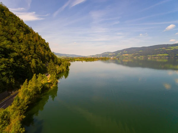 Vista aérea, panorama de Mondsee, Áustria , — Fotografia de Stock
