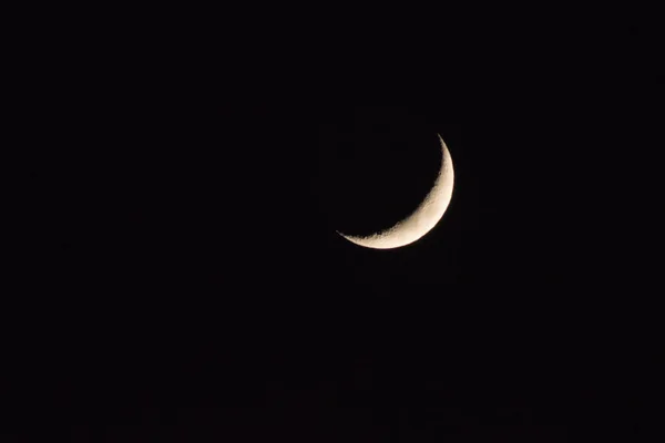 Moon, close up, dark night. — Stock Photo, Image