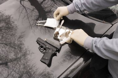 Drug, Police Officer Seized, Gun, Austria,  clipart