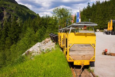 Bad Gastein, Avusturya - 09 Haziran 2017: Giriş için tren ben