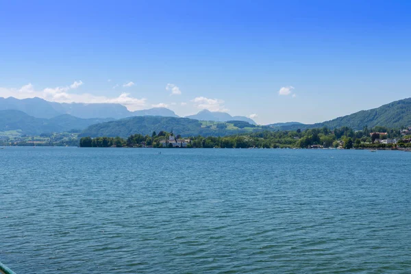 Traunsee view in Gmunden, Austria Φωτογραφία Αρχείου