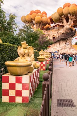 Gardaland Tema parkı Castelnuovo Del Garda, İtalya.