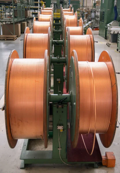 Copper tubes for bending machine. — Stock Photo, Image