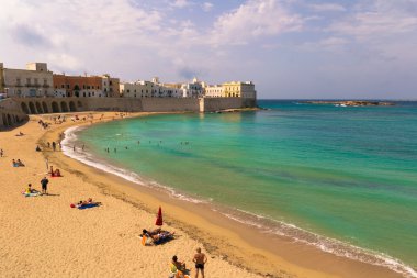 Doğal görünümü Gelibolu Waterfront,: Salento, Apulia, İtalya