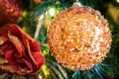 Noel süslemeleri tarafından kurulan arka plan.