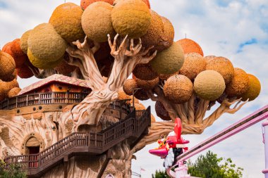 Gardaland Tema parkı Castelnuovo Del Garda, İtalya.