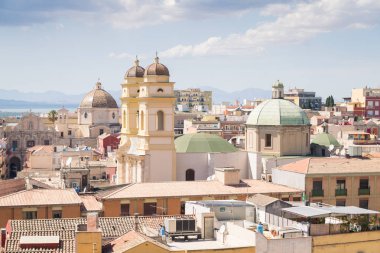 Görünüm Cagliari, Sardunya, İtalya.