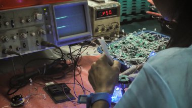 Elektrikli test bilgisayar fanlar PCB.