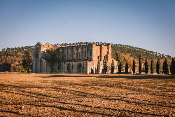 Restos de la Abadía de San Galgano, Italia . — Foto de Stock