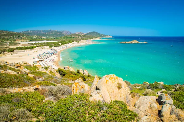 Panorama de la côte de Chia, Sardaigne, Italie . — Photo