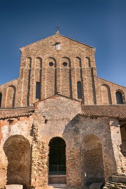 Venedik İtalya Torcello Santa Fosca kilise görünümü.