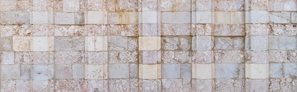 Detalle de pared de piedra de una iglesia románica . — Foto de Stock