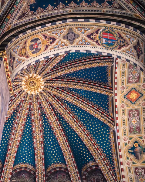 Decorated ceiling of the Interior of the Basilica of Saint Antho — Stock Photo, Image