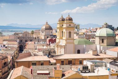 Görünüm Cagliari, Sardunya, İtalya.