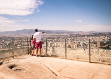 San Pancrazio Tower, İtalya Cagliari görünümünü.