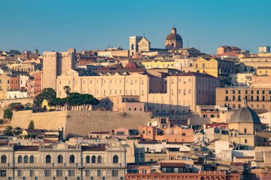 Görünüm Cagliari, Sardunya, İtalya.