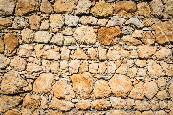 Wall of yellow stones. — Stock Photo, Image