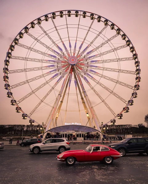장소 드 라 콩코드, 파리에에서 설치 된 관람차. — 스톡 사진