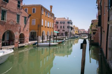 Chioggia, Venedik lagün karakteristik kanalda.