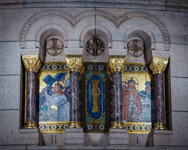 Мозаїка зображенням сцени через Crucis всередині священні h — стокове фото