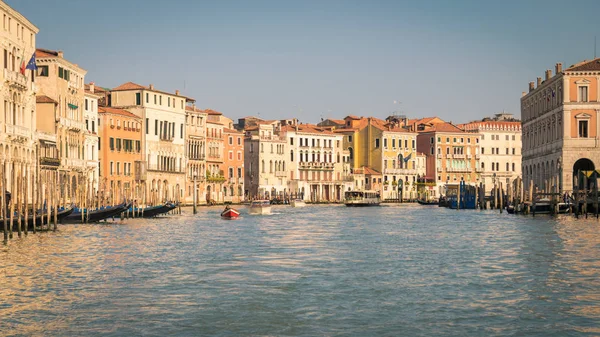 Historic buildings on the banks of the grand canal in Venice. Stock Picture