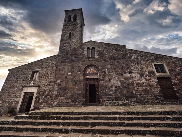 Facade Church San Pietro Radicofani Italy Building Dating Back 1224 — Stock Photo, Image